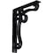 Ekena Millwork Orleans Wrought Iron Bracket, (Triple center brace), Antiqued Pewter 2"W x 12"D x 15"H BKTM02X12X15TOLAPW - alternate 1